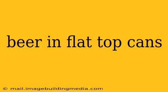 beer in flat top cans