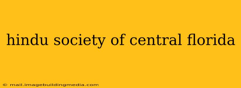hindu society of central florida