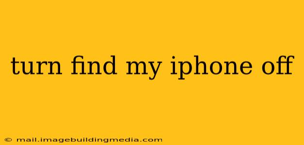 turn find my iphone off